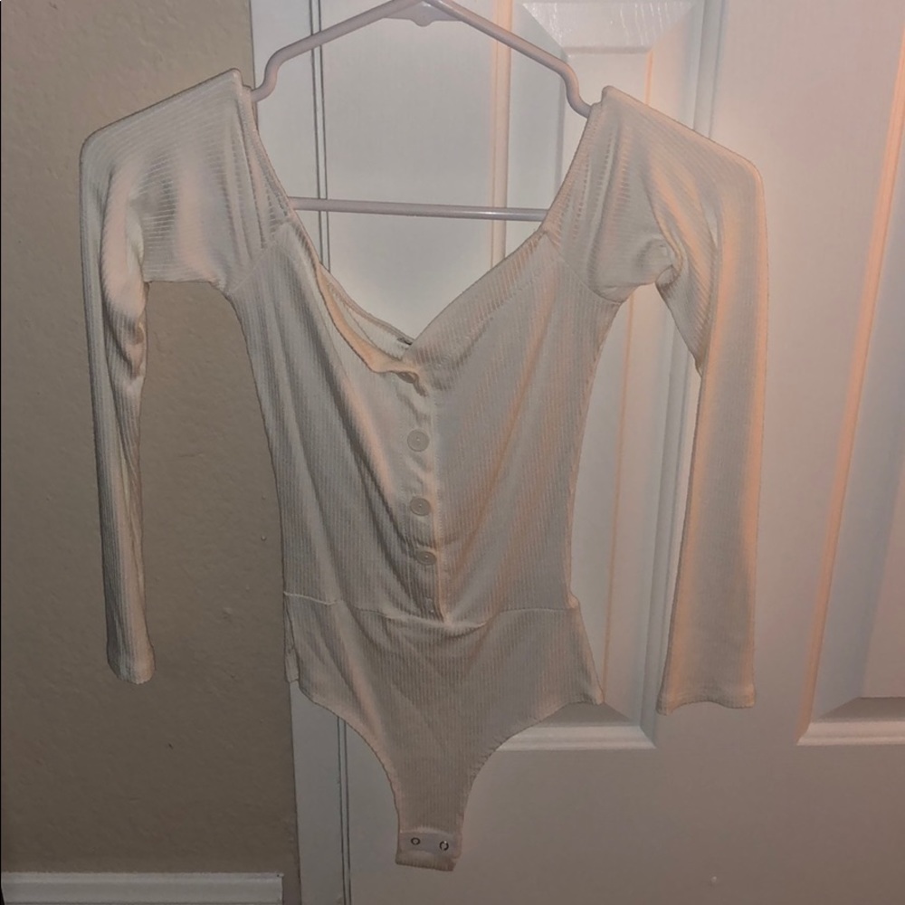 White Long Sleeve Bodysuit